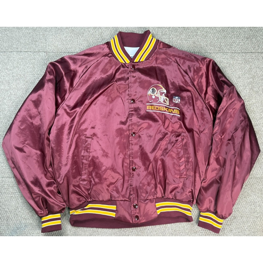 Chalk Line NFL Washington Redskins‎ Spell Out Satin Bomber Jacket Size XL